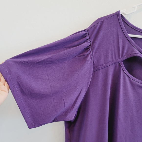 NWT Louise Paris Imperial Purple Blouse Top Women's Size 3X - Picture 7 of 8